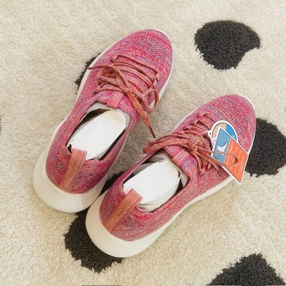NWT Aetrex $130 Women's Size 7 Carly Arch Support Pink Knit Orthotic Sneaker - Picture 5 of 13
